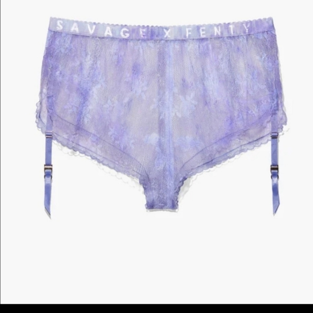 Savage X Fenty short lace underwear with garter New Size 3X Lingerie - Picture 2 of 9